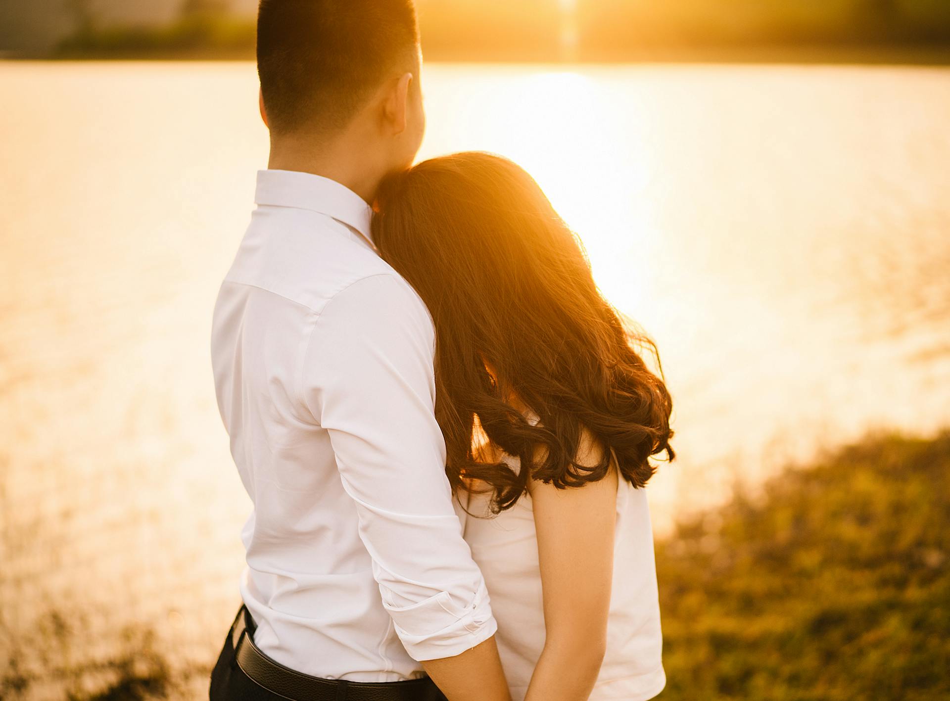 A man and woman showing intimacy in a relationship